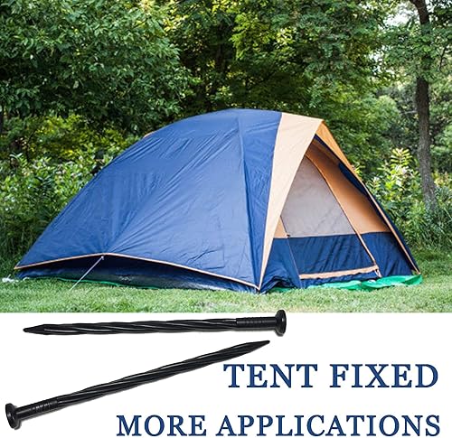 Miniatura 4 de Espigas de anclaje de paisaje en espiral 8 en 30 piezas de plástico para césped artificial, adoquín, barrera de malezas, tienda de campaña y más