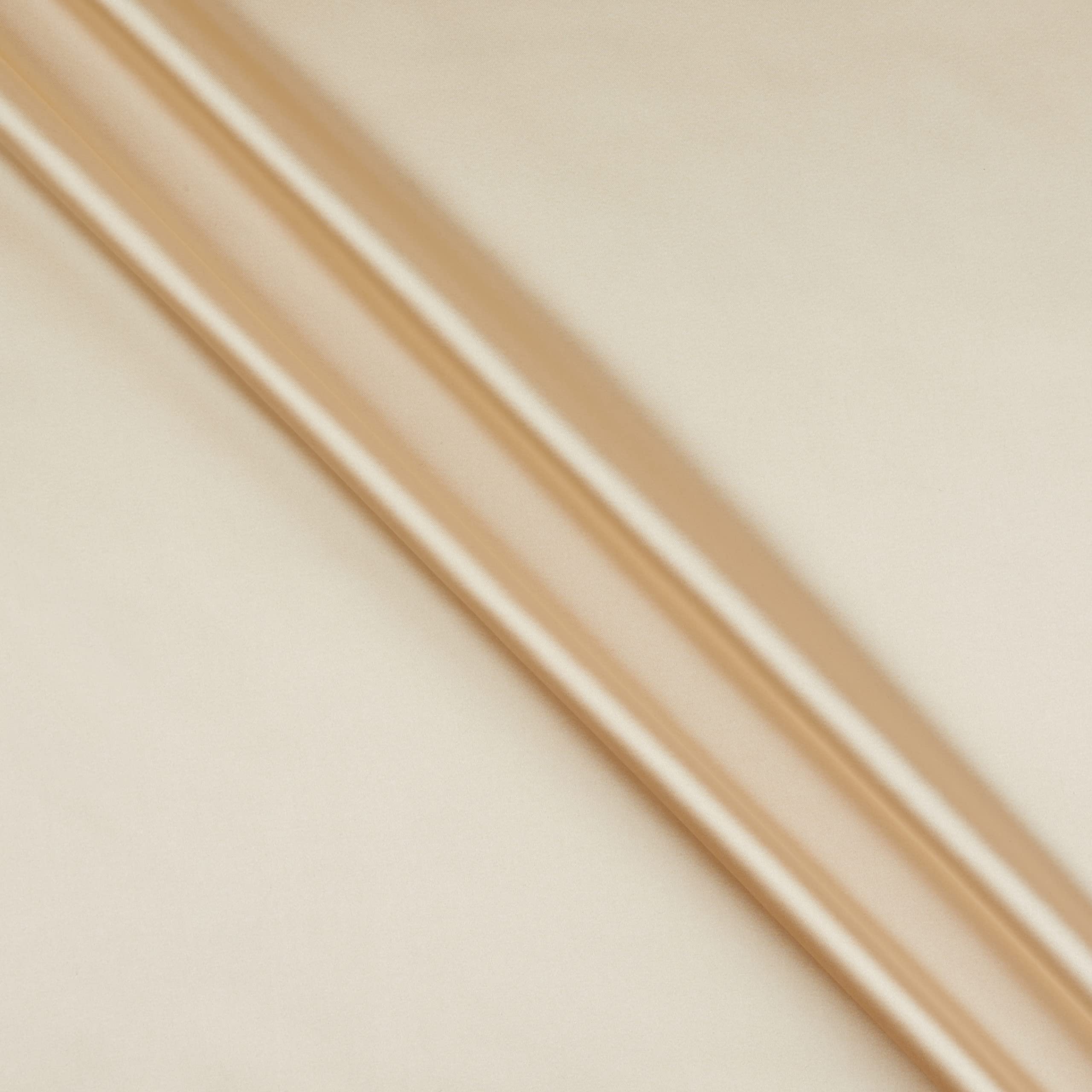 Stretch Charmeuse Satin Champagne, Fabric by the Yard