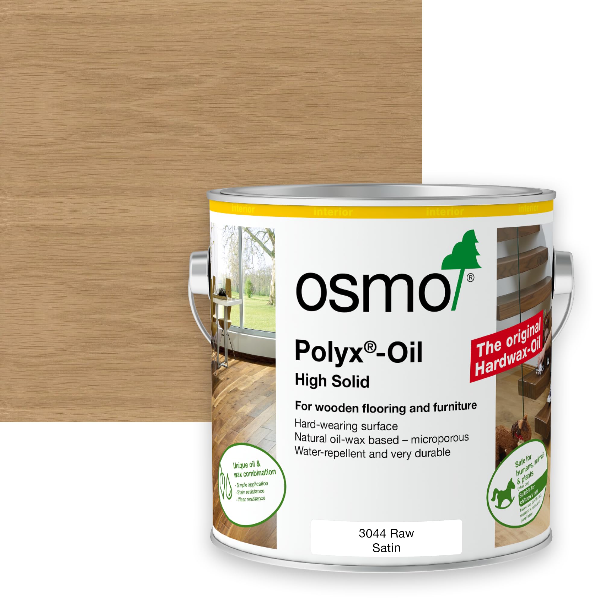 Osmo Polyx Oil Tints, Satin Finish (2.5l, 3044 Raw, Satin Finish)