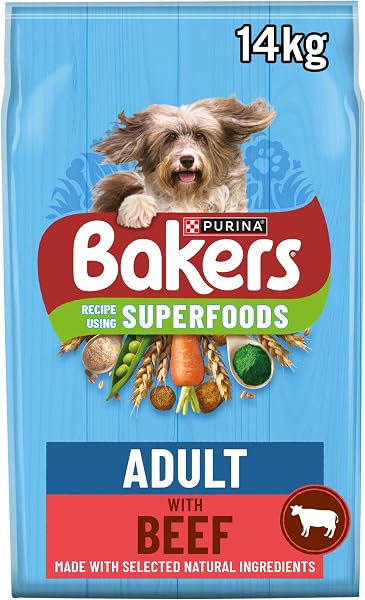 BAKERS Superfoods Adult Dry Dog Food Beef with Vegetables 14kg