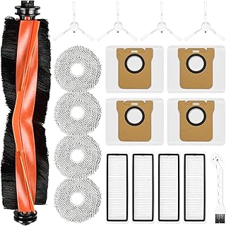 Pack of 18 Accessories for Xiaomi Robot Vacuum X20+ Robot Vacuum Cleaner, 1 Main Brush, 4 Dust Bags, 4 Wipes, 4 Side Brush…