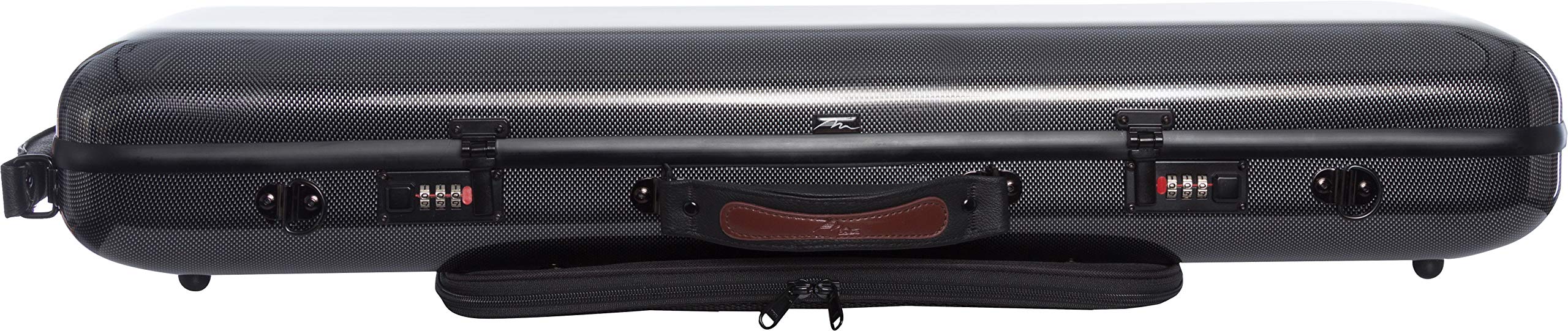 Geigenkoffer Fiberglass Safe Oblong 4/4 point schwarz - creme M-Case + Musiktasche