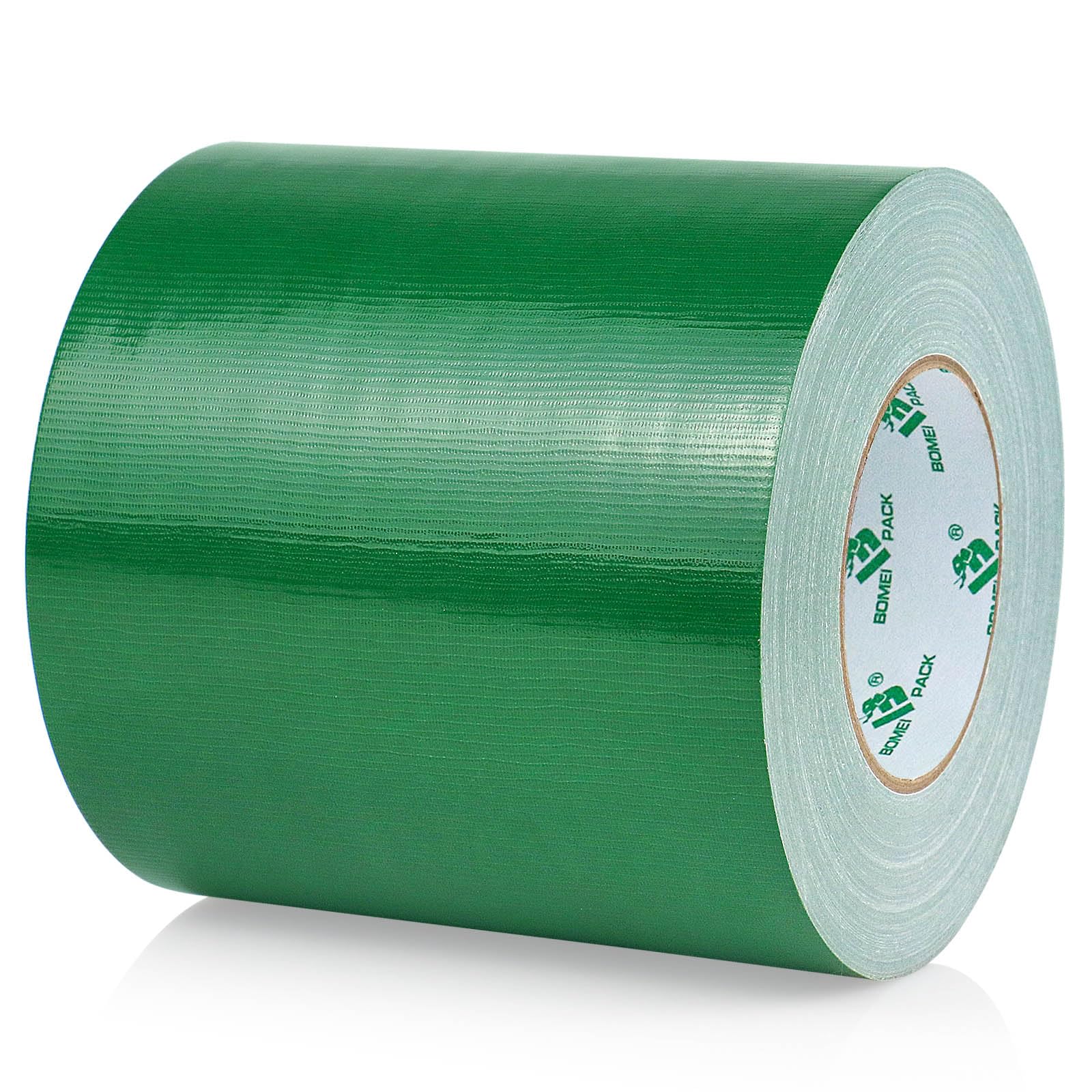 BOMEI PACK Cinta adhesiva de tela verde de 150 mm x 50 m, reforzada, resistente al agua, cinta adhesiva resistente para fijar reparaciones, manualidades, etiquetado, cajas de sellado para trabajos en