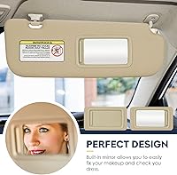 Vista 4 de Parasol lateral derecho del pasajero para Hyundai Elantra 2011 2012 2013 2014 2015, repuesto para 852203X000TX Beige, sin luz