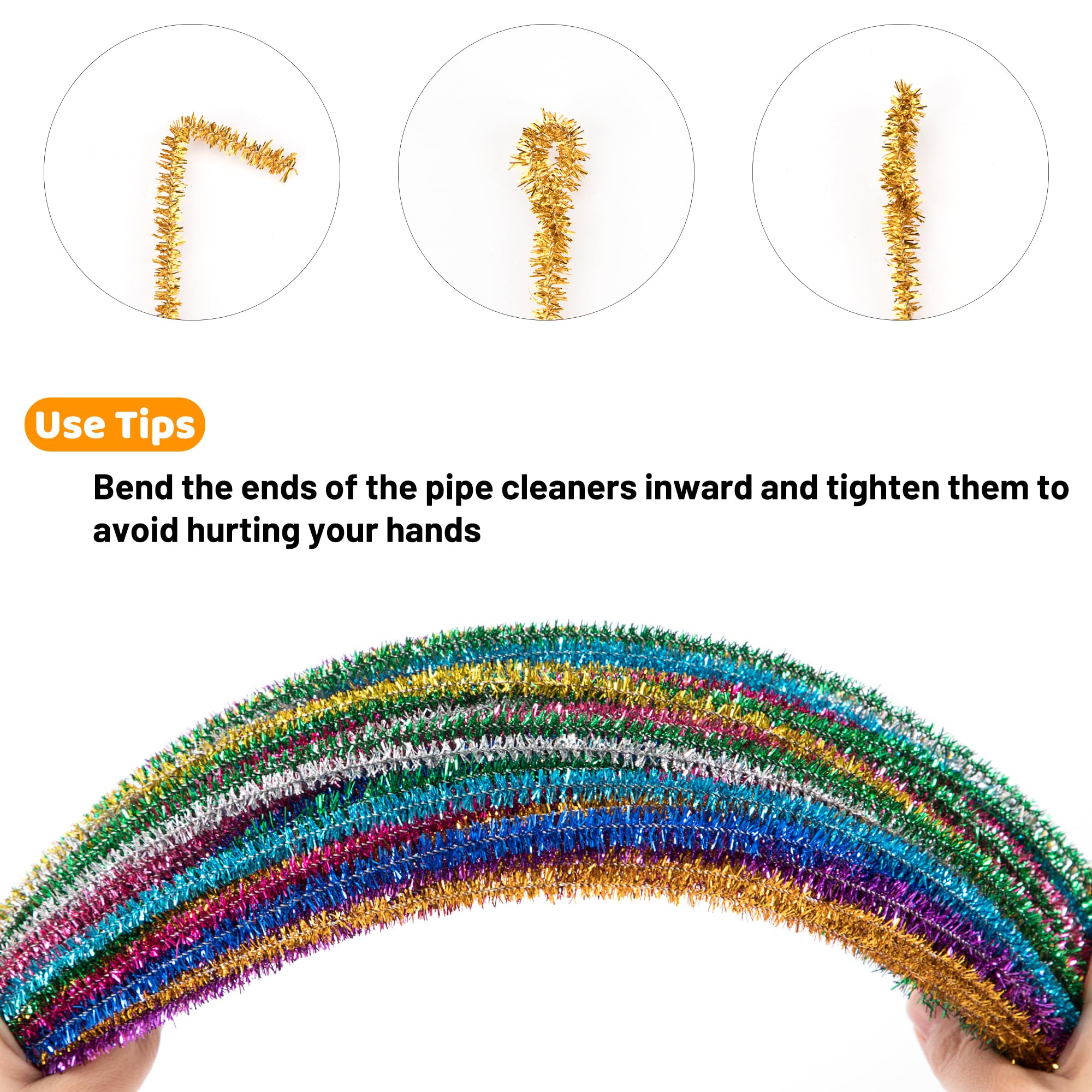 Glitzer-Pfeifenreiniger Bastelset - 400 Stück In Grün, 30cm Chenilledraht Für Kreative DIY-Projekte