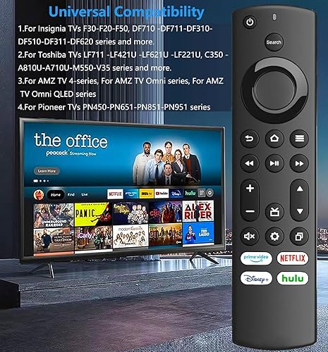 Miniatura 8 de Paquete de 2 controles remotos de repuesto para todos los televisores Insignia TVToshibaTVPioneer TV, AMZ Omni TV4-Series Smart TV, Hisense TV, con