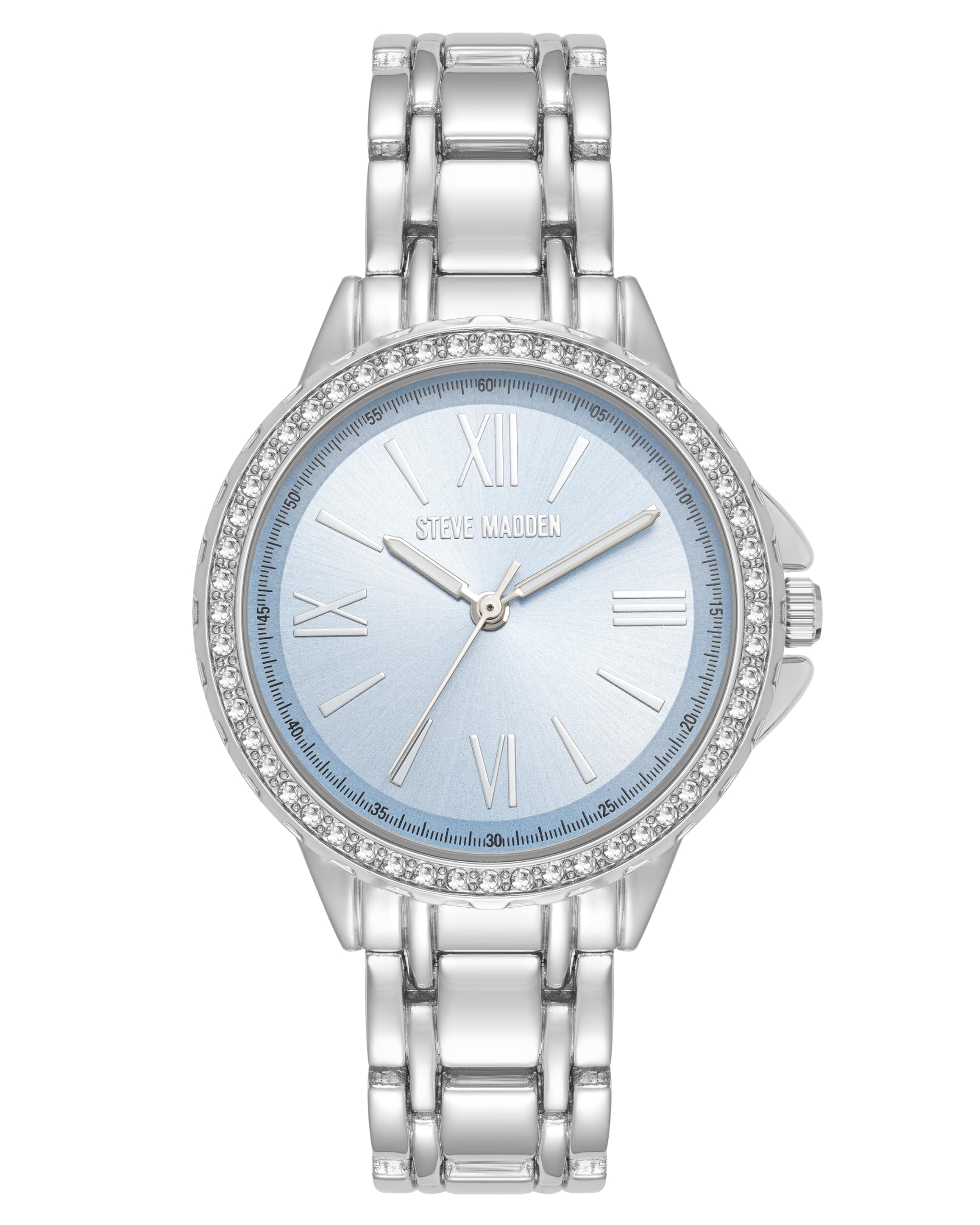 Steve Madden Women's Genuine Crystal Accented Bracelet Watch