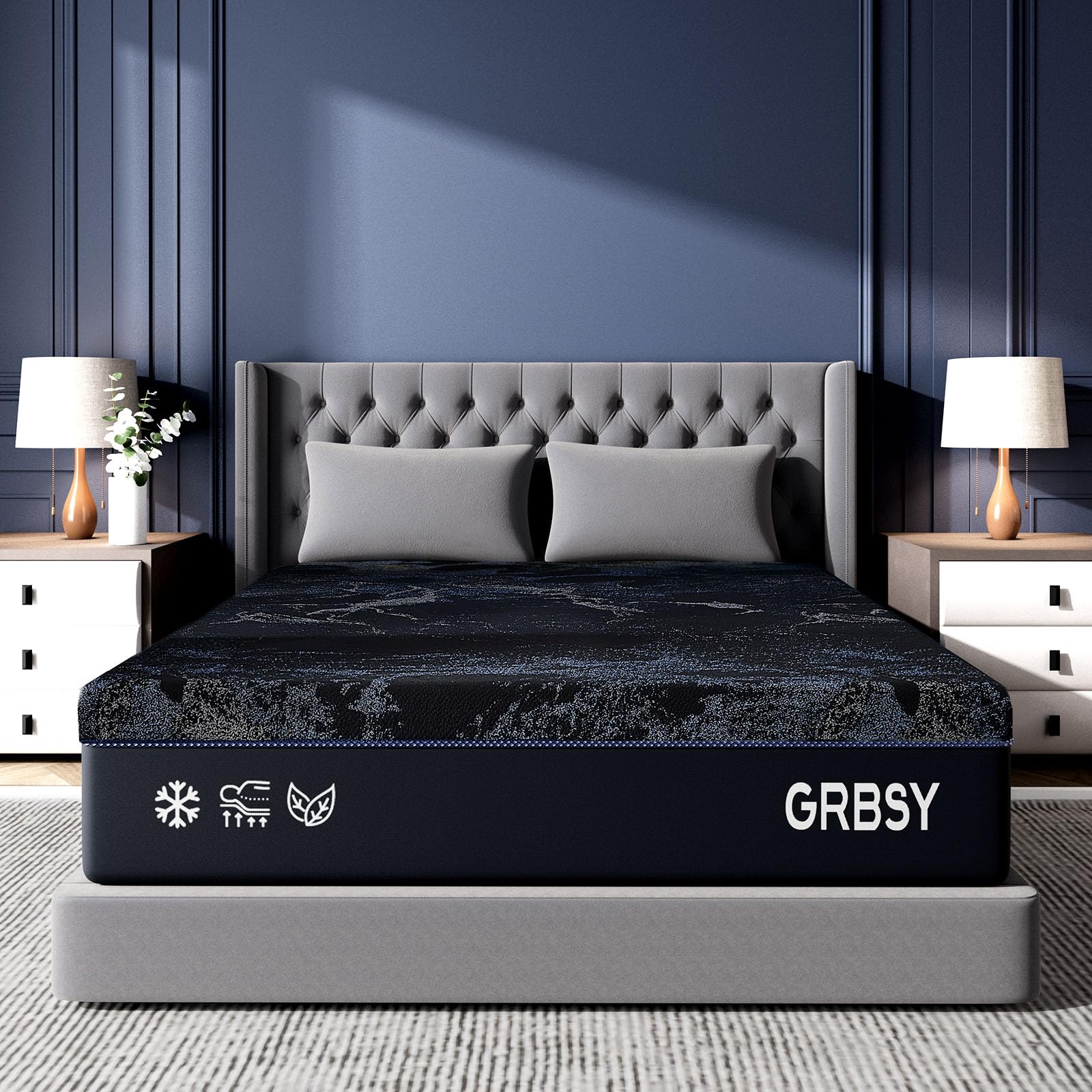 14 Inch Full Memory Foam Mattress, Smart Left-Right Dual-Firmness Full Mattress In a Box with Cooling Copper Gel Infused for Pressure Relief,