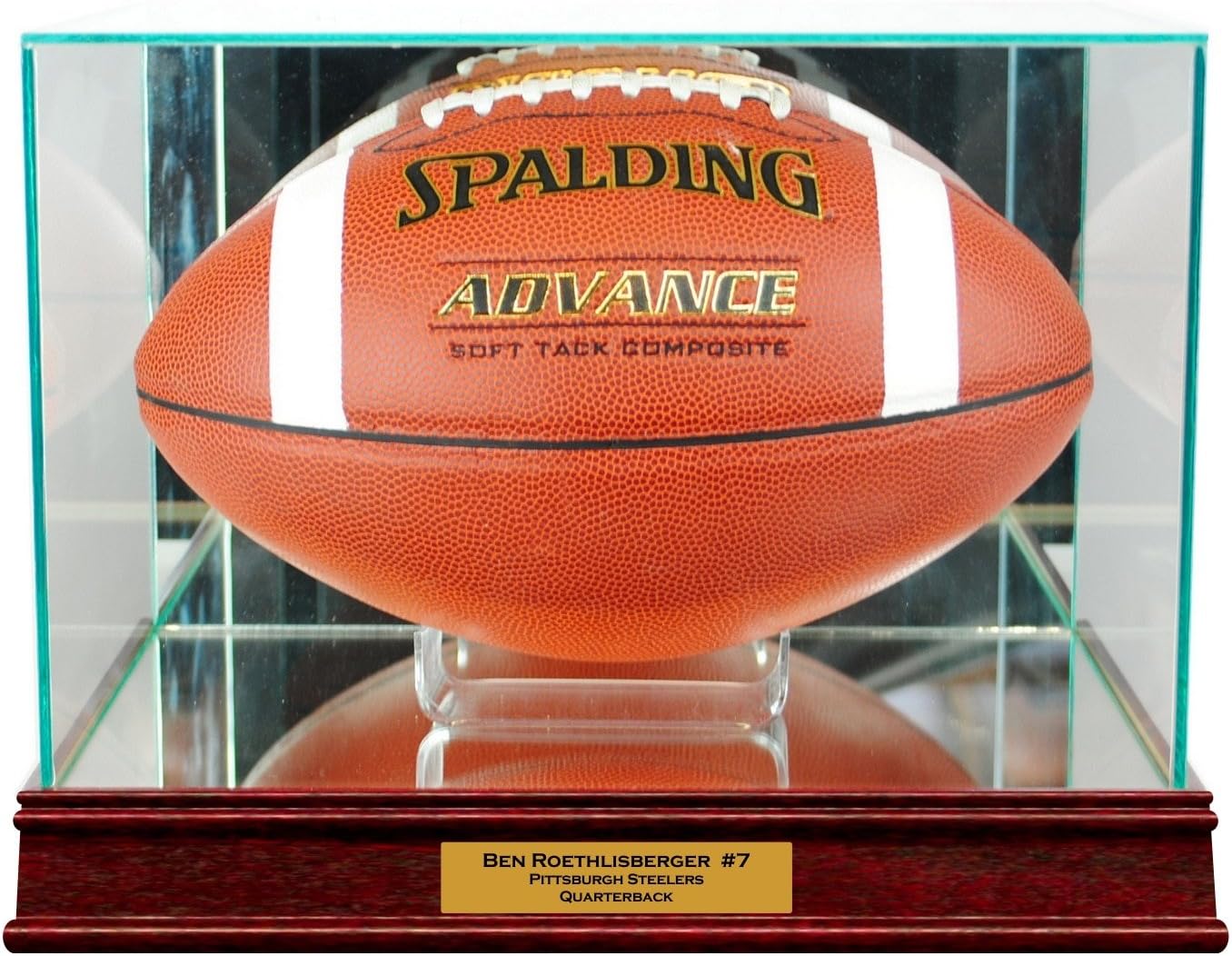 Rectangle Football Display Case with Engraving