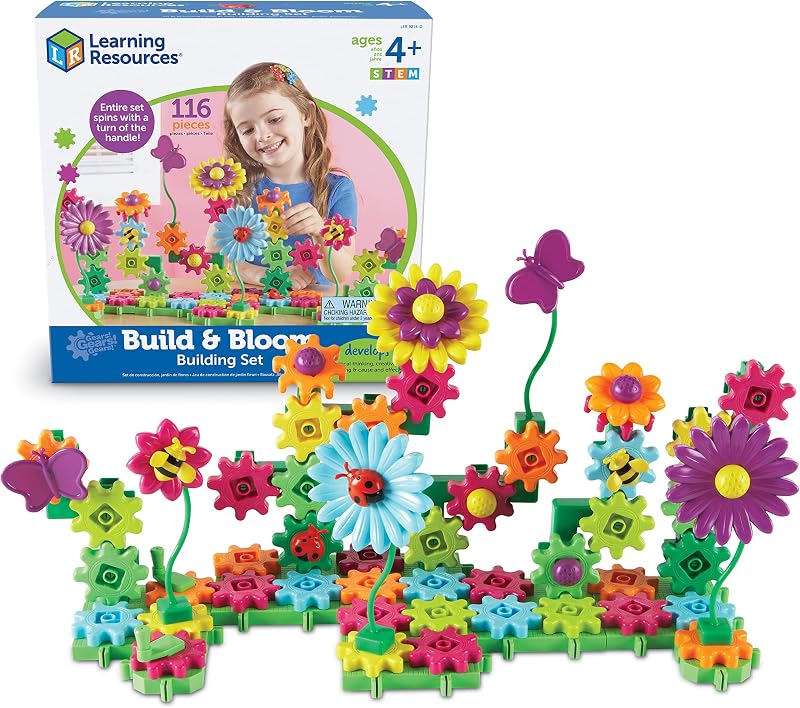 Learning Resources Gears Build & Bloom Building Set