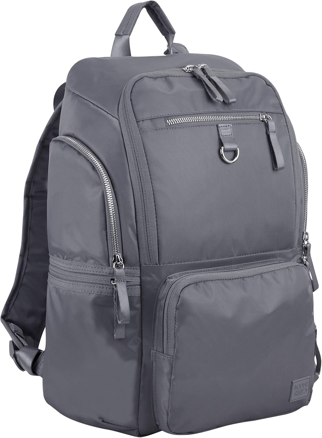 BODHI Baby Waterproof Multi-Function Travel Essentials Baby Tote Diaper Bag Backpack Changing Pad, Stroller Straps for Parents, Unisex, Ash Gray - Image 2