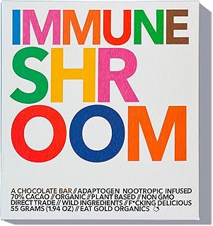 IMMUNE SHROOM : THE ONE FOR A BOOST : a potent, delicious, functional chocolate bar formulated with premium, organic cacao, powerful adaptogens & mushrooms to support boosting your immunity