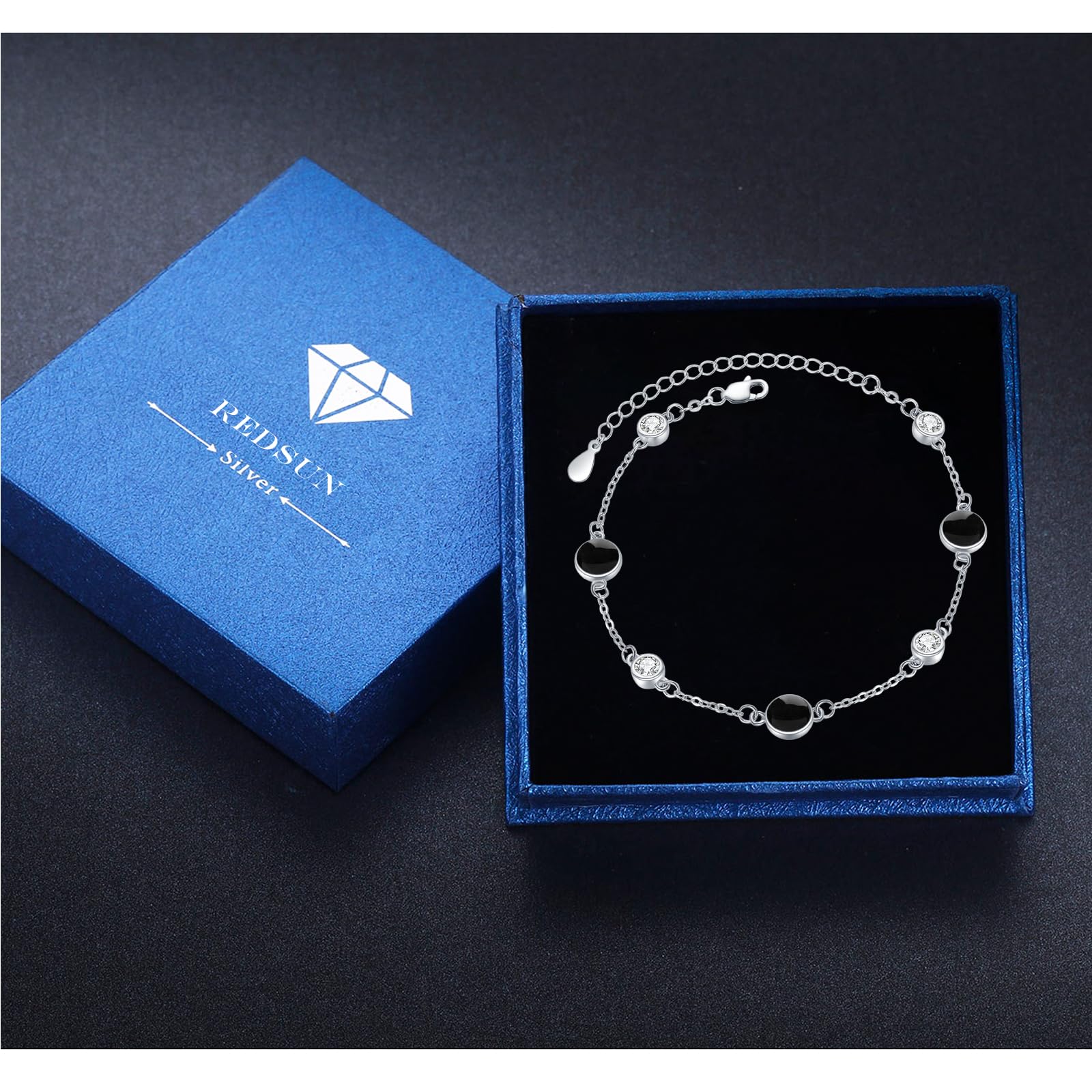 REDSUN Damen Armband 925 Sterling Silber Engelsflügel/Lebensbaum/Gänseblümchen/Delphin/Katzen/HerzSchmetterling/Keltisches Knoten Armband Verstellbar Armband 7+2 Zoll für Mädchen Freundin Ehefrau Mama