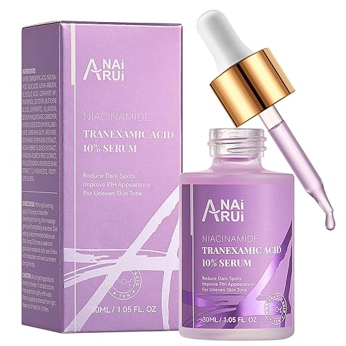 ANAI RUI Suero ácido tranexámico al 10% con niacinamida, ácido kójico, arbutina, ceramida, para tono de piel desigual 1.05 FL.Oz