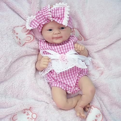 Miniatura 8 de Miaio 14" Reborn Baby Dolls, Full Silicone Baby Dolls Girl, Realistic Soft Silicone Newborn Baby Doll, Real Full Body Silicone Reborn Baby Dolls,