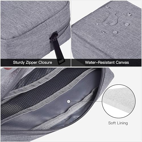 Miniatura 4 de Bolsa de almacenamiento portátil de accesorios electrónicos, 2 unidades grande + pequeño, organizador de cables de viaje, bolsa de cosméticos