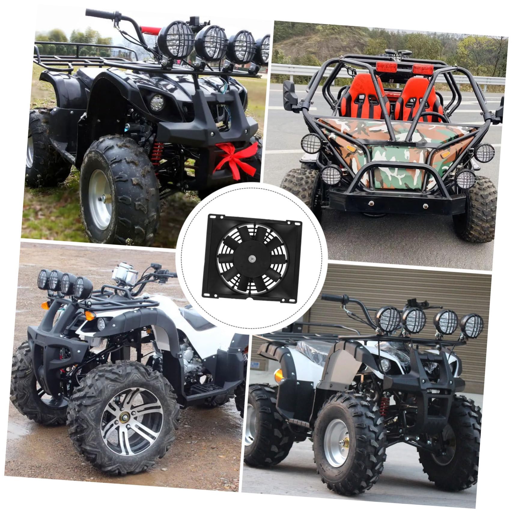 MAGICLULU 250 Ventola Radiatore per Moto da Cross Atv Raffreddamento Olio Elettrico Parte di Ricambio per Motociclette