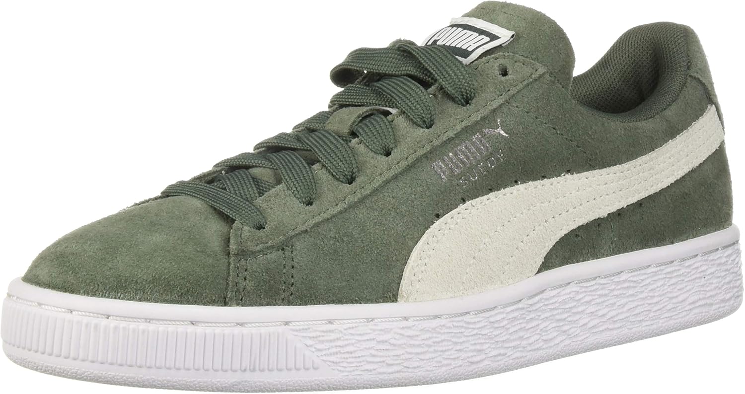 PUMA Women's Suede Classic Sneaker Laurel Wreath White, 9 M US