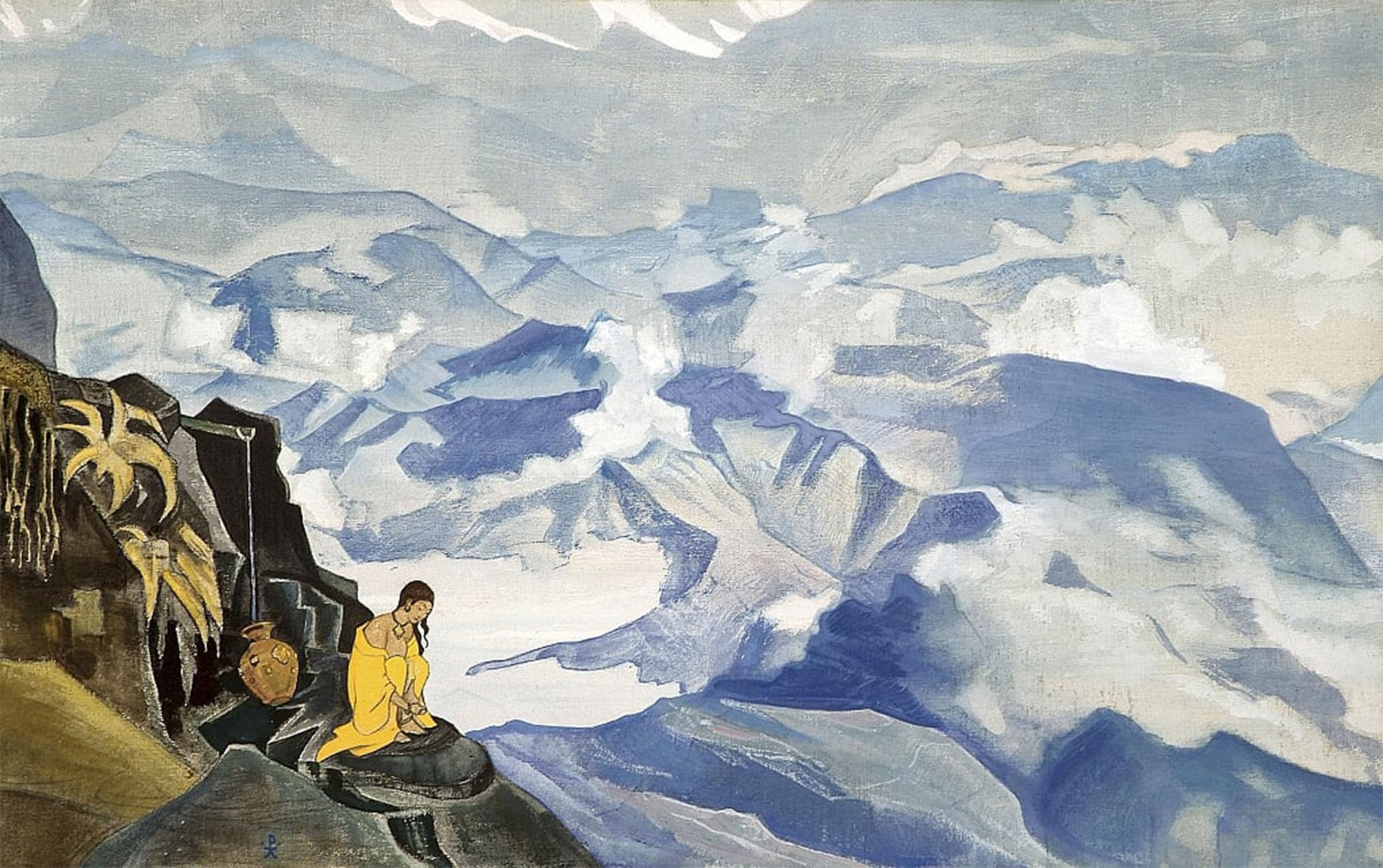 ARTXLXXBN Famous Print Painting Colorful Art Print Drops of Life by Nikolai Konstantinowitsch Roerich Canvas Art Decorations for Home Decor 60x90cm