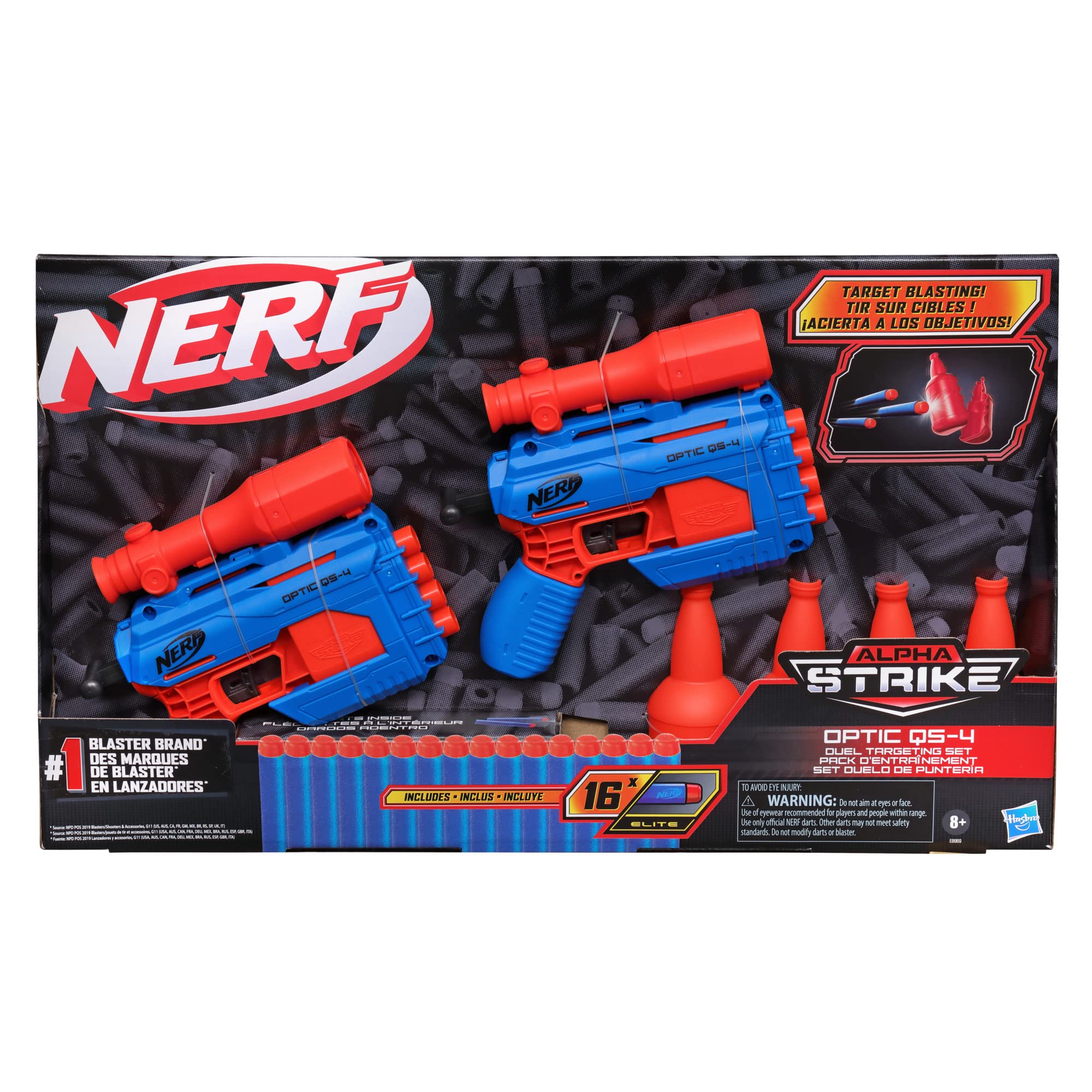 Nerf Alpha Strike Optic QS-4 Duel Targeting Set, 22-Pieces