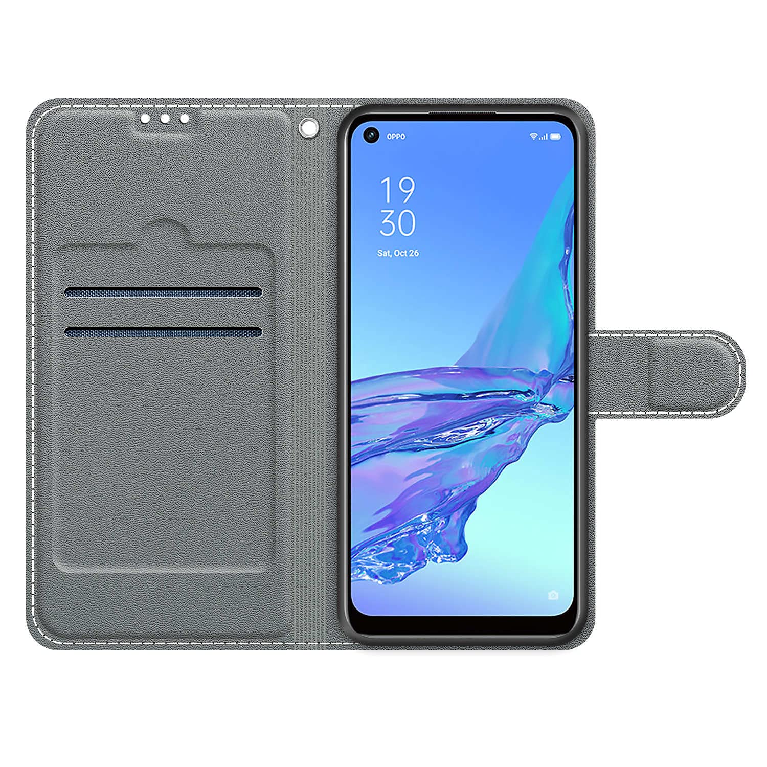 HopMore Nero Cover per Oppo A53S / Oppo A53 / A32 A33 2020 Silicone Morbide Disegni Custodie Bella Custodia Antiurto Gomma Case Morbido Caso Gel AntiGraffio - Gatto Bianco