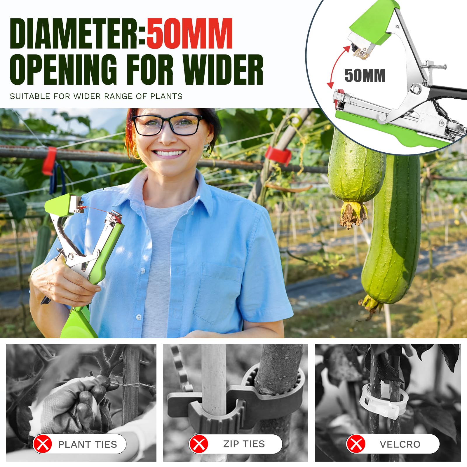 Macchina Per Pomodori Macchina Per Legare Piante - Professionale, Per Pomodori, Viti E Uva, Verde/nero Nastro Graffette Piante
