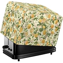 Lemon Toaster 2 Slice Cover Anti Stains Washable Oven Cover Cute Kitchen Bread Machine Protector Appliance Covers for Kitchen Counter Home Decor