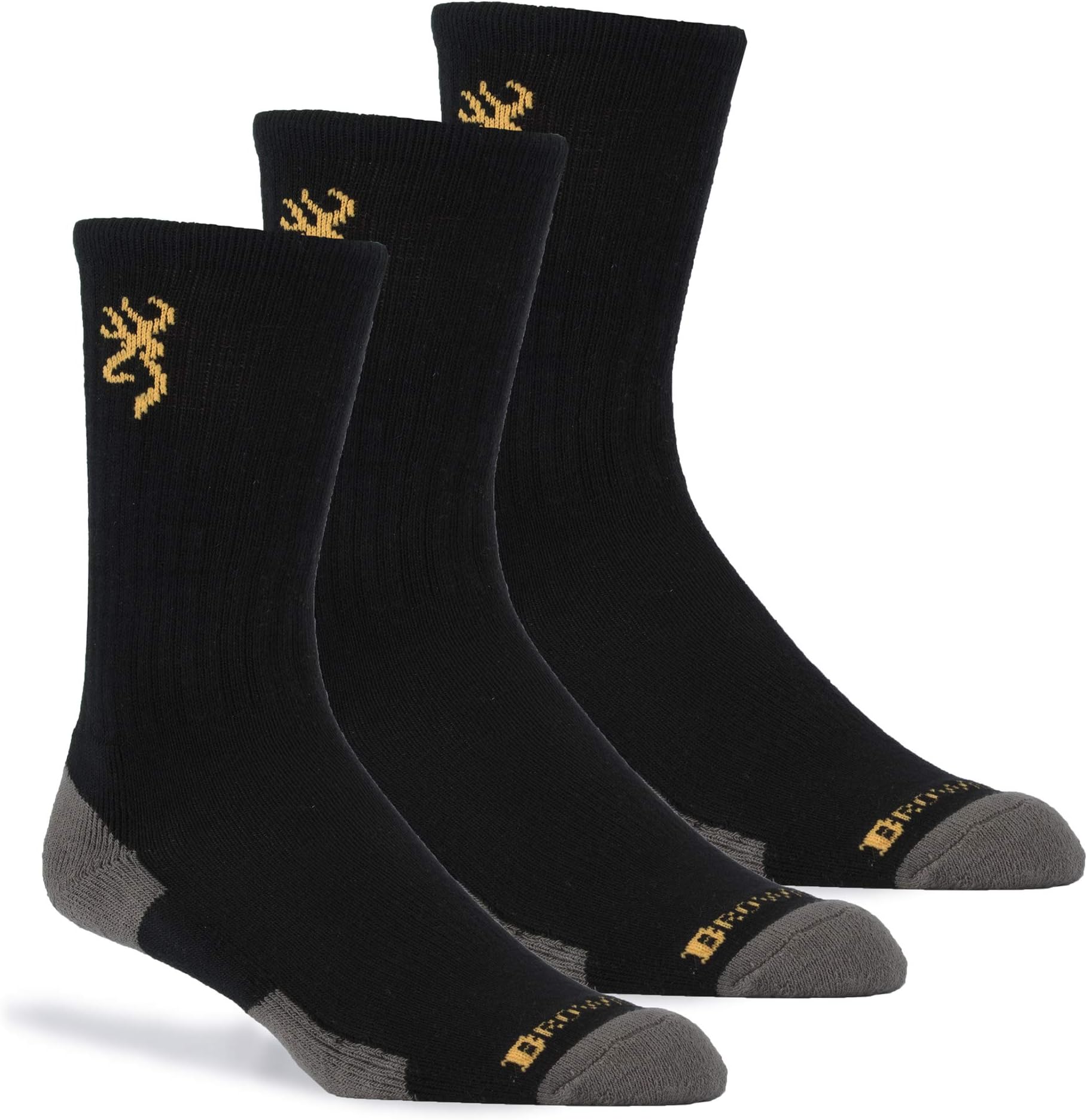Browning mens 3-pack Everyday Crew Socks (pack of 3)