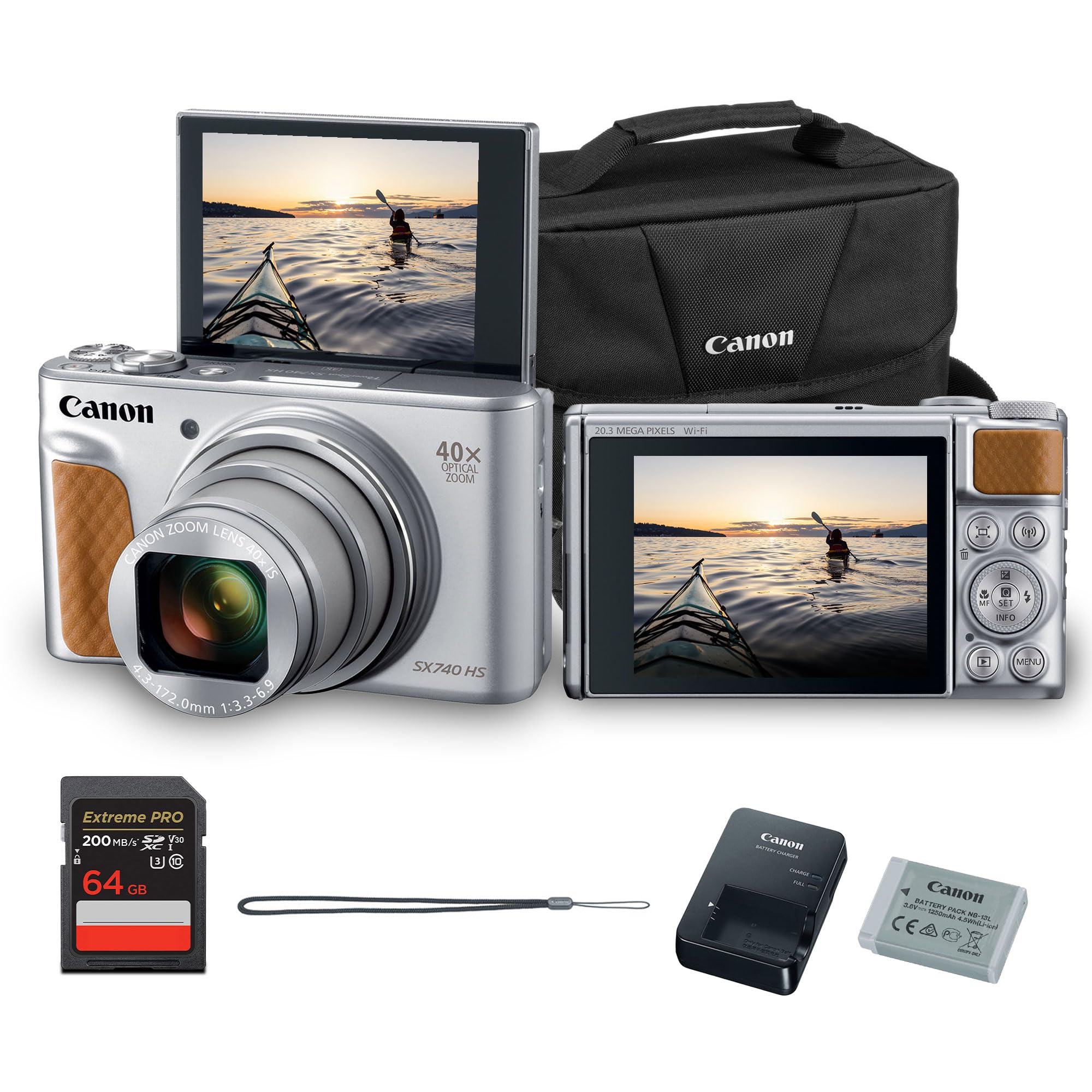 ●CANON(キヤノン)　PowerShot SX740 HS Amazon.com : Canon PowerShot SX 740 HS (Silver