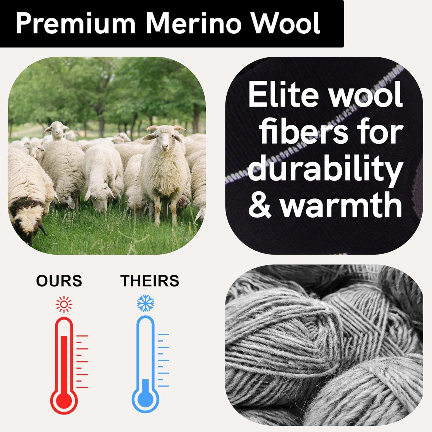 Pure Athlete Ultra-Thin Lightweight Ski Socks - Snowboarding Skiing Sock, Merino Wool - Image 4