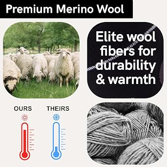 Pure Athlete Ultra-Thin Lightweight Ski Socks - Snowboarding Skiing Sock, Merino Wool