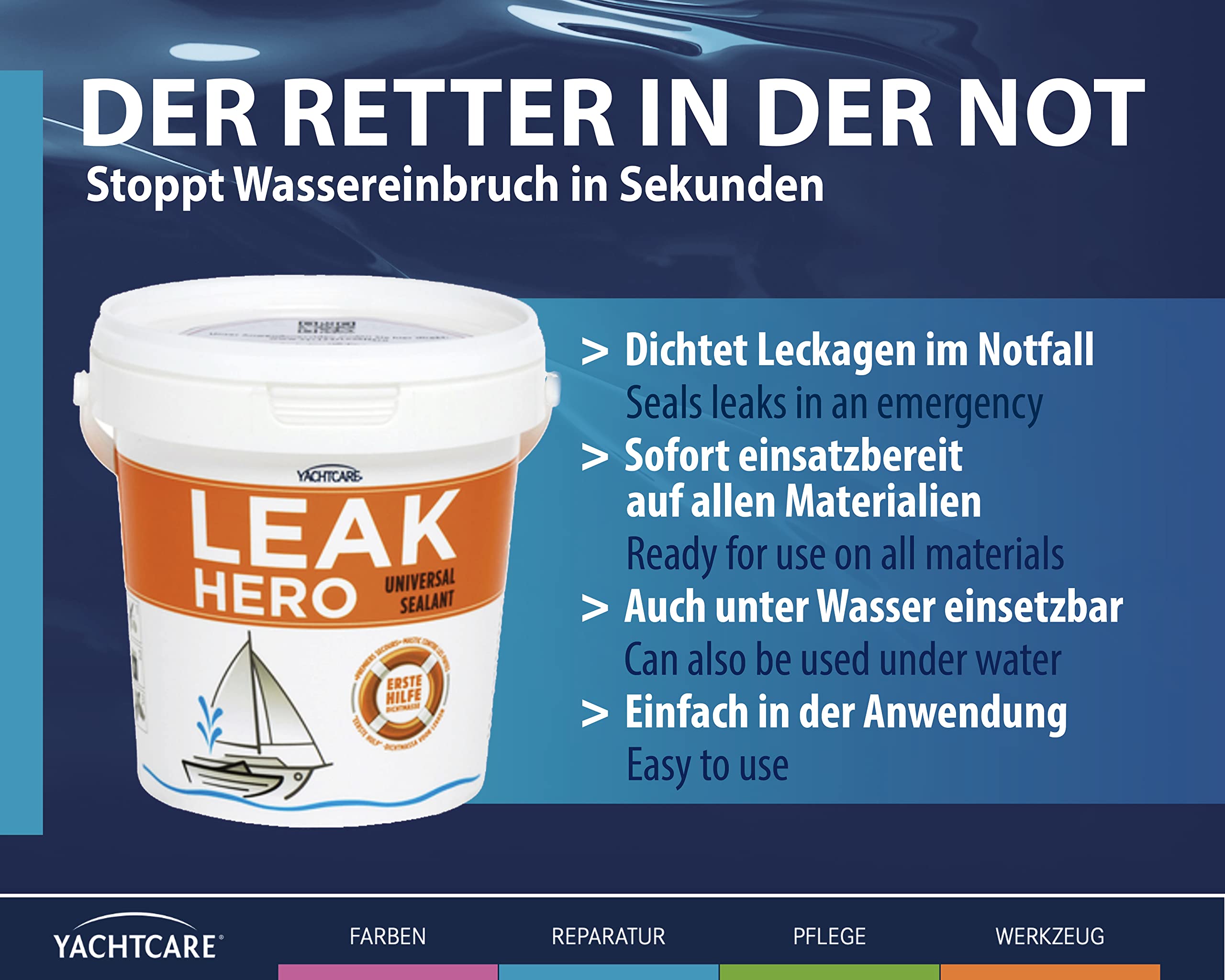Yachtcare Leak Hero 625ML – uszczelnienie wycieku w sytuacjach awaryjnych zawsze na pokładzie