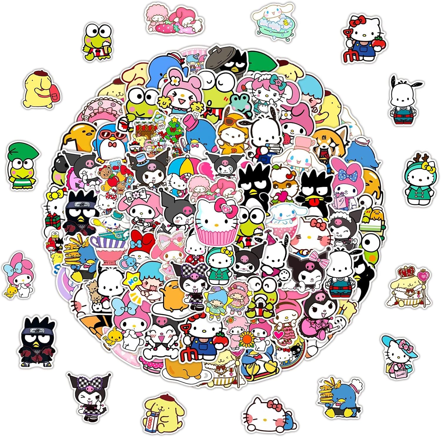 100pcs Mixed Cartoon Disney Stickers for Kids,Cool Cute Waterproof Vinyl Cartoon Decal for Water Bottle Laptop Bike Guitar Phone Skateboard Luggage