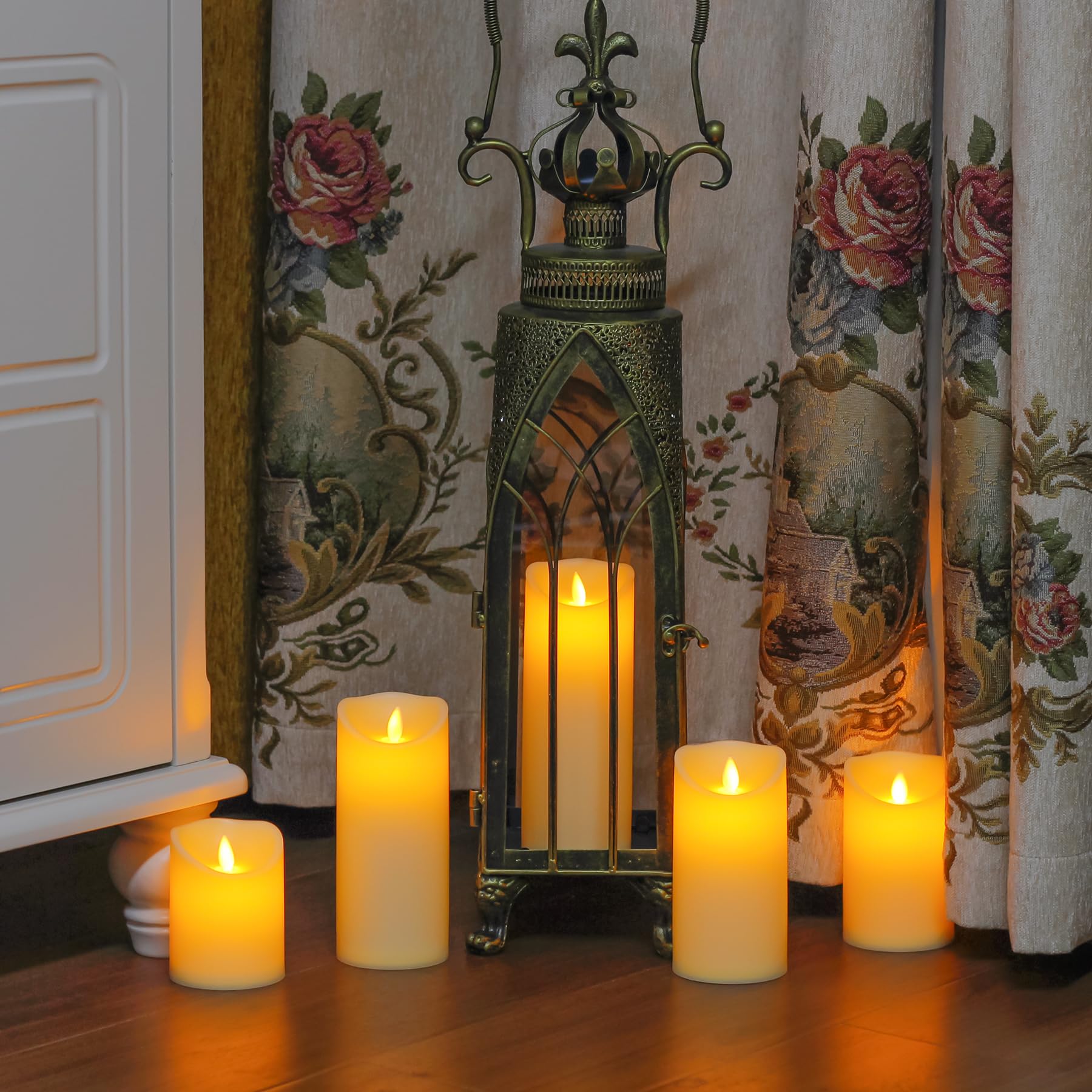 Vtobay Vlamloze 2cm x25cm echte Wax LED-Kaarsen met Afstandsbediening & Timer Functie, Batterij Aangedreven Flikkerend Ivoor Warm Licht Pakje van 4 Kaarsen