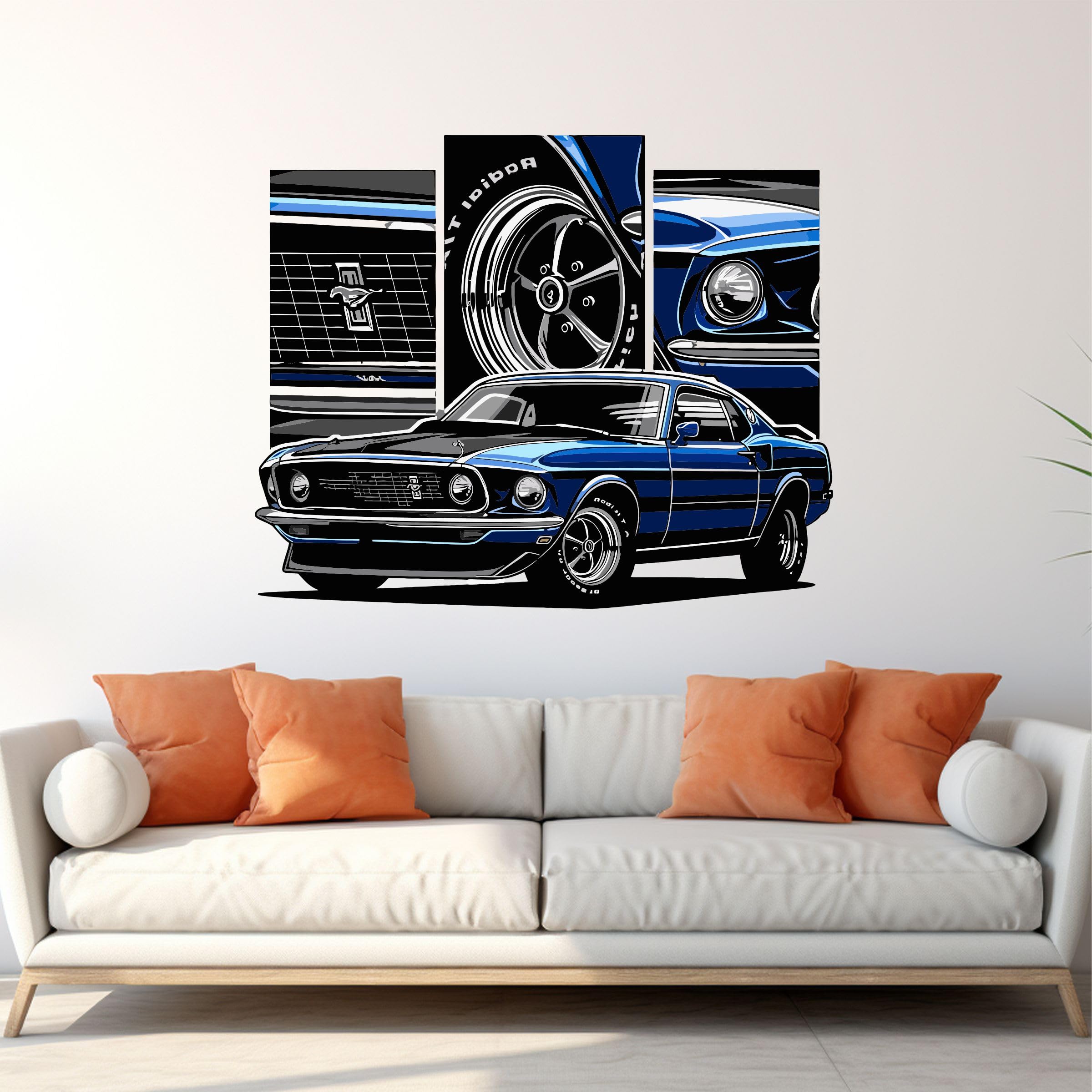 ArtfulDecals Mustang GT wall Sticker : Amazon.in: Home Improvement