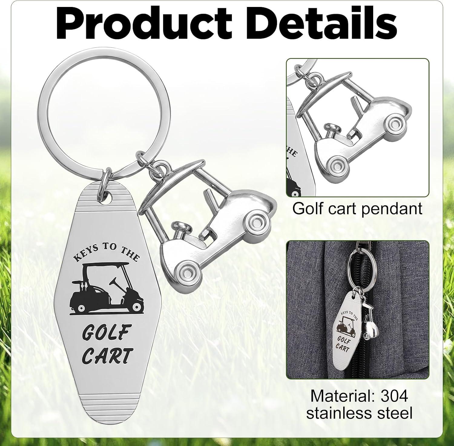 Golf Cart Keychain Keys to the Golf-Cart Retro Metal Carts Golf Keychain Accessories Mens Golfs Gifts Perfect Souvenir for Unisex Players and Fans