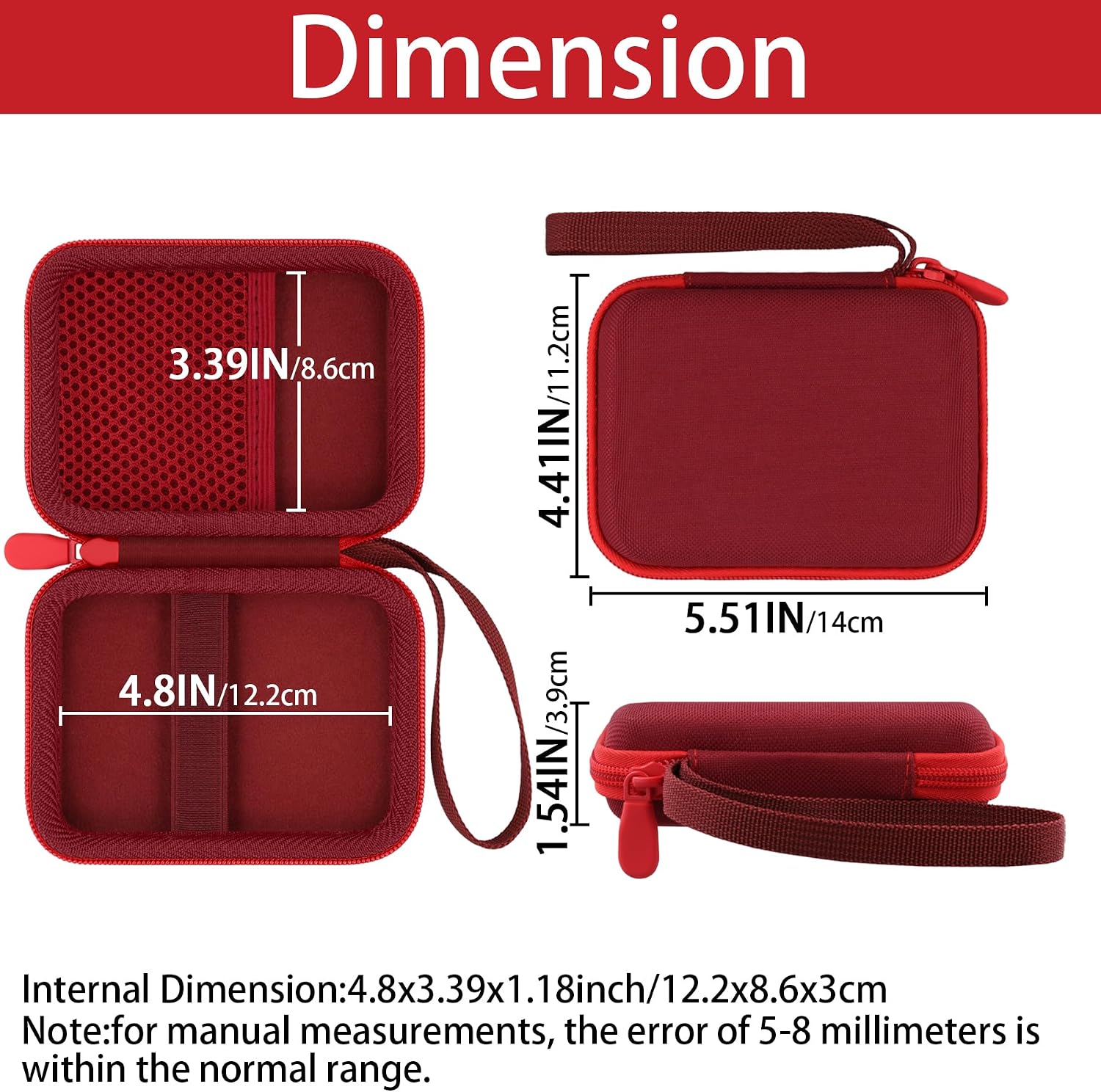 khanka Case for INIU 45W Fast Charging Portable Charger,Ultra Mini 10000mAh 45W Fast Charging Power Bank,Case Only (red)