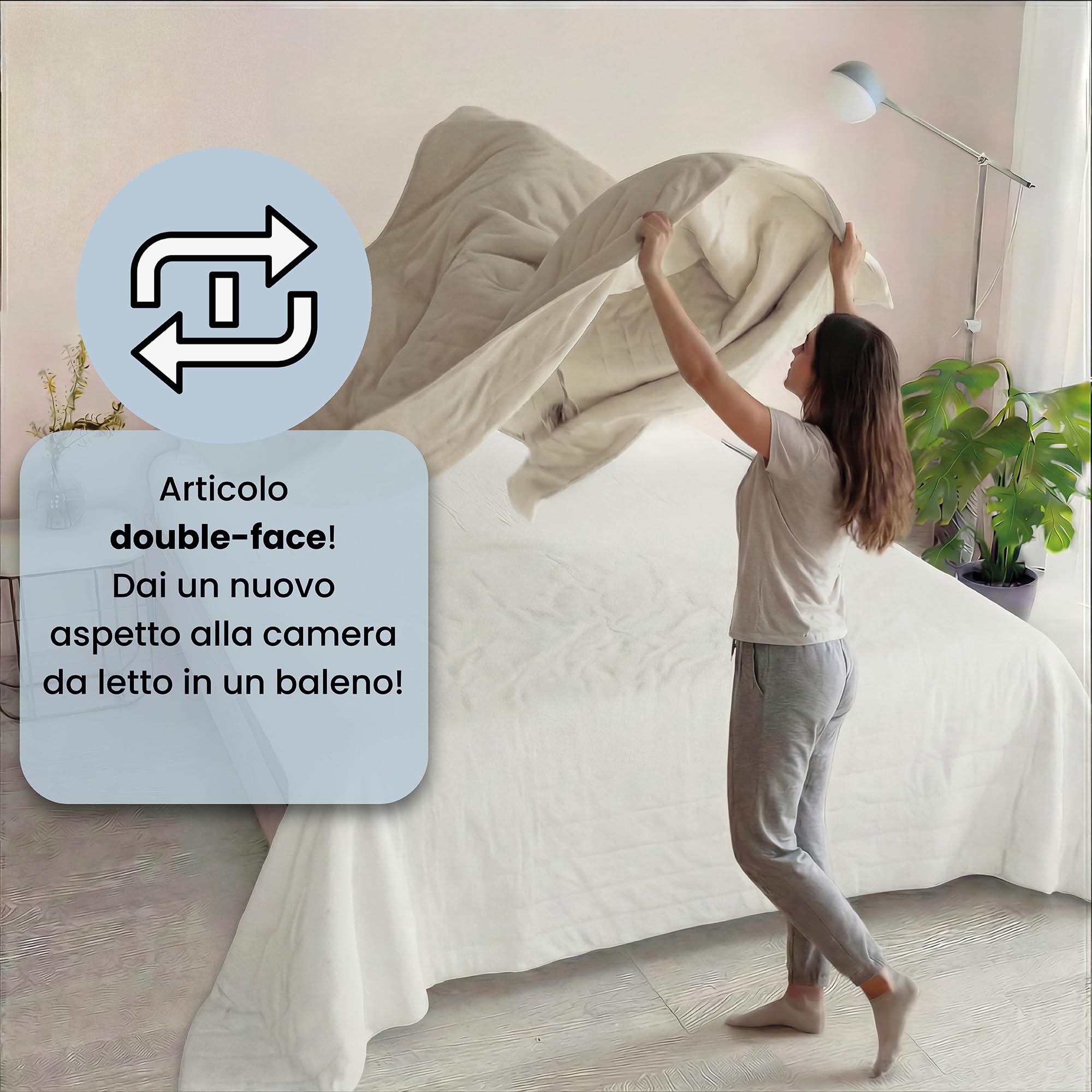Couvre-lit matelassé d’été Water Washed, Couvre-lit en Microfibre, matelassé et rembourré 100 g, Couverture lit Simple 160x250 cm - Sabbia/Crema