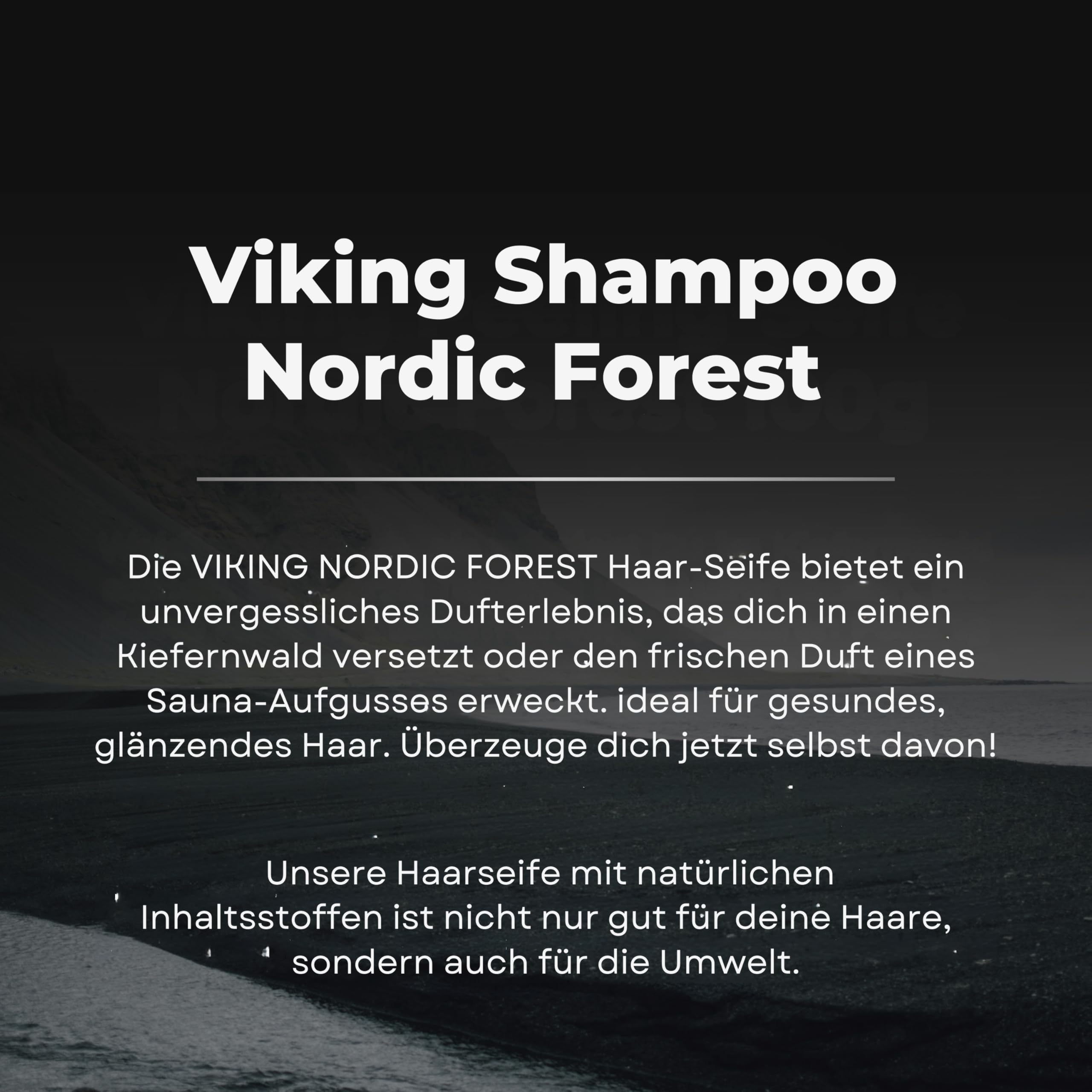 MEDUNA festes Haar-Shampoo Viking Nordic Forest - Kieferbaum Duft - Haarseife mit Bio-Kokosöl & Shea Butter - Naturkosmetik Haarpflege - silikonfreies Shampoo - Pflegeshampoo für alle Haartypen (375g)