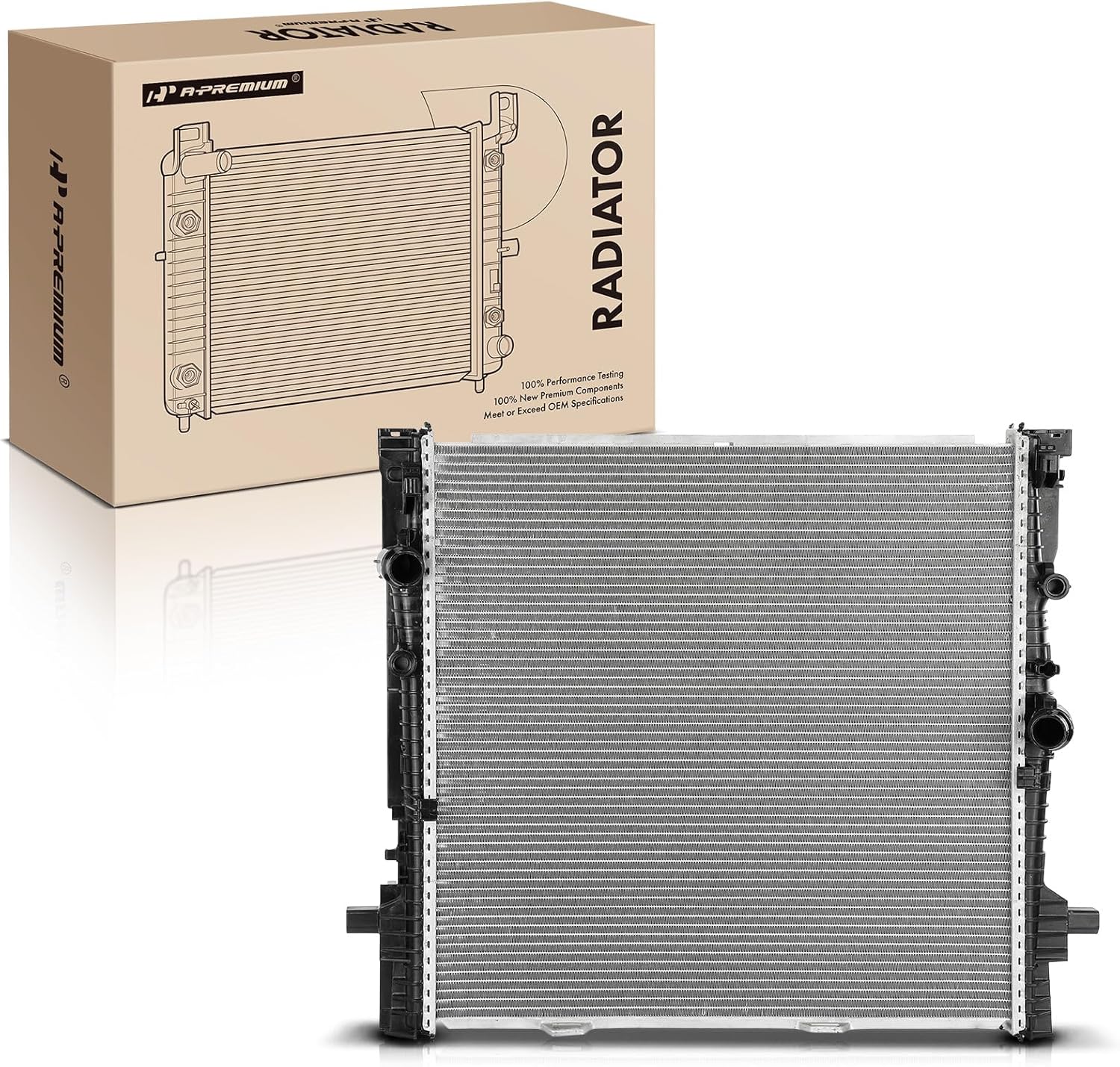 A-Premium Engine Coolant Radiator Assembly Compatible with BMW G05 Series X5 2019-2021, G06 Series X6 2020-2021, 3.0L, Replace# 17119894500, 17115A06FE3