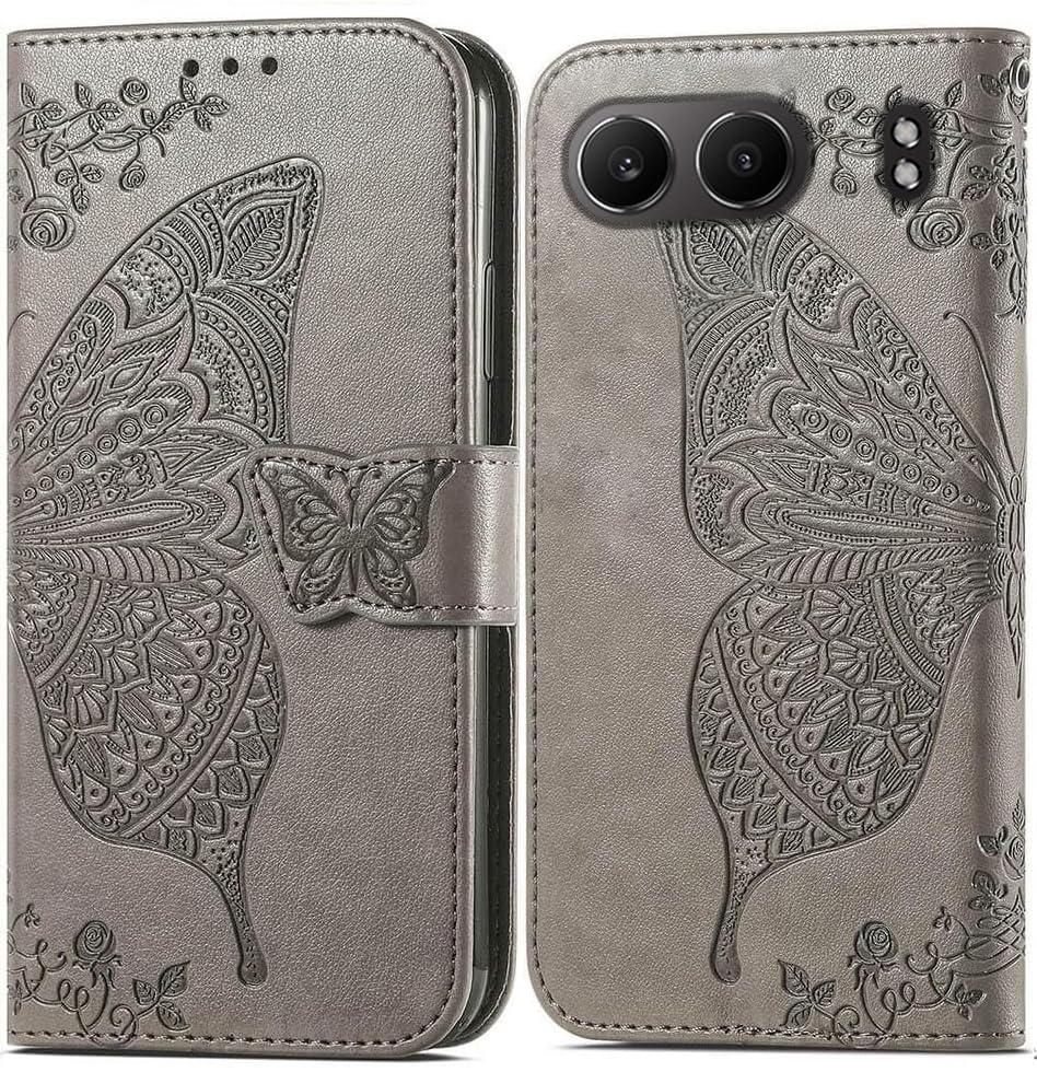 ClickCase Butterfly Series for OnePlus Nord 4 5G Leather Embossing Wallet Flip Case Kick Stand Magnetic Closure Flip Cover for OnePlus Nord 4 5G (Grey) (B0DBQWBH74) Amazon Price History, Amazon Price Tracker