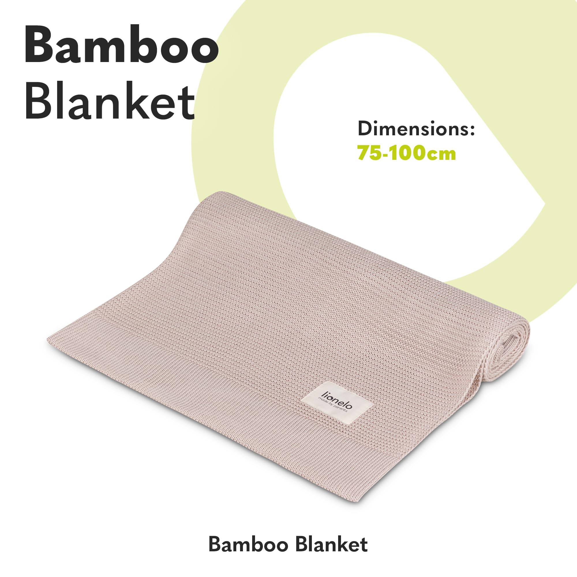 LIONELO Bamboo Blanket 100x75cm Lightweight Baby Blanket & Changing pad 100% Cotton Natural Soft Antibacterial Hypoallergenic Antifungal Perfect for yearound comfort Ideal for travel & nursery (Beige) - Image 2