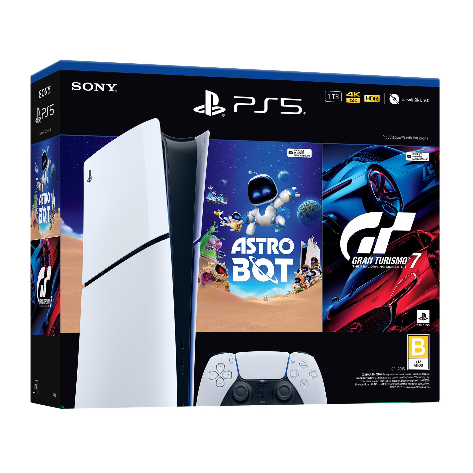 Paquete de PS5 Edición Digital con ASTRO BOT y Gran Turismo 7 - Digital Edition