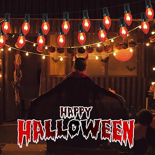 Miniatura 5 de Bombilla de llama parpadeante de Navidad C7 con forma de llama transparente para luces de cadena de base C7E12, luz de candelabro de Navidad,