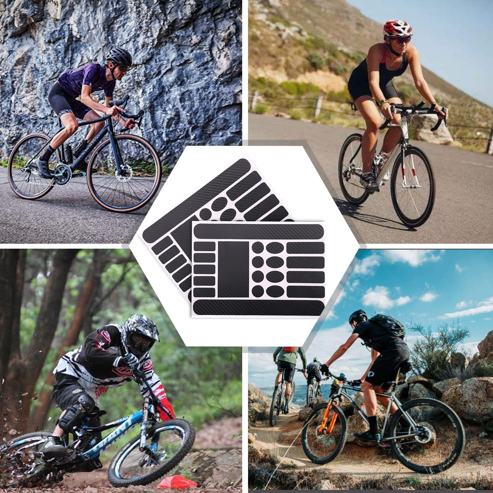 Adesivi Protettivi Per Telaio Bici In PVC – 3 Fogli – Antigraffio Per MTB E Bici Da Strada - 2
