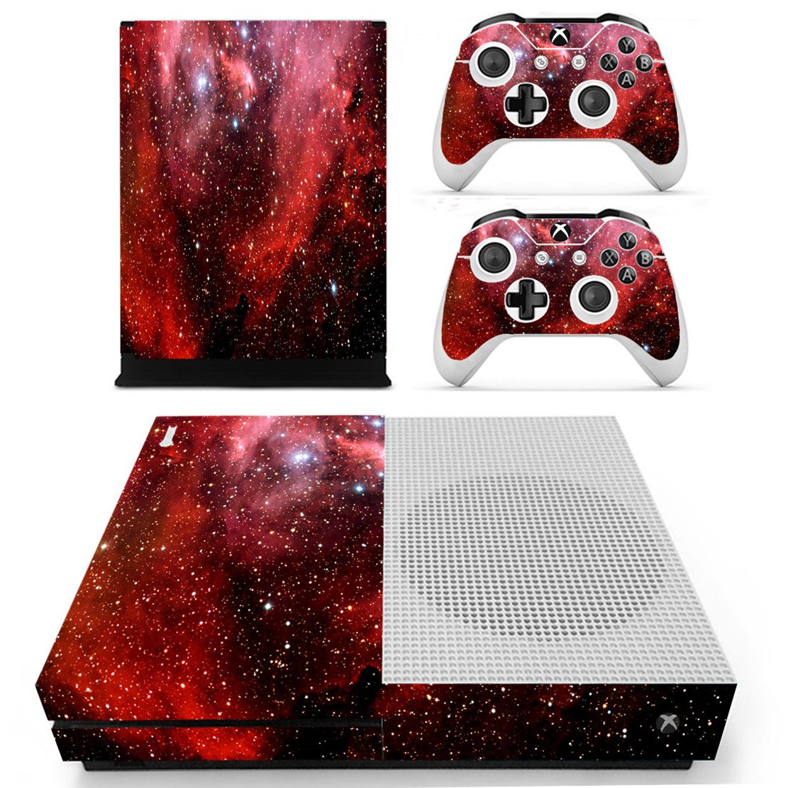 DOTBUY Vinyl Decal Full Body Skin Sticker For Microsoft Xbox One S Console And 2 Controllers And Kinect 2.0 (Carbon Fiber Black) — view 23