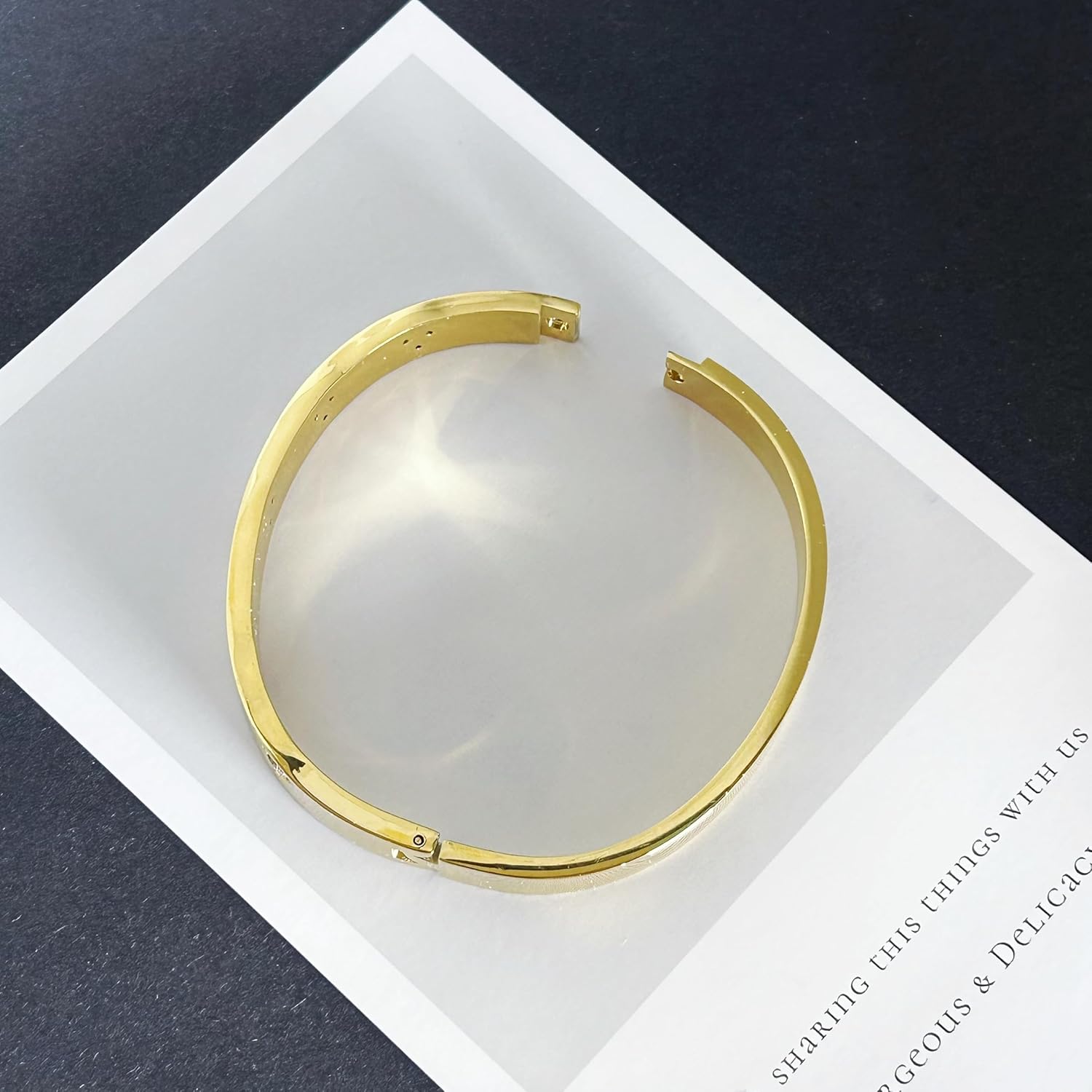 Gold Bangles for Women, Enamel Letter Love Bangle Bracelets, Stainless Steel Jewelry Non Tarnish Valenine's Day Gift - Image 7