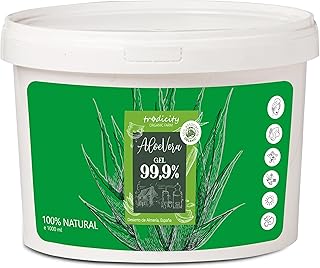 Aloe Vera Gel, 100% natürlich, rein und biologisch, kosmetische Zubereitung, spendet Feuchtigkeit und repariert, Körper, G...