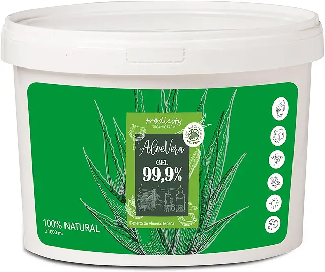 Gel Aloe Vera 100% Naturel - Hydratation Peau & Cheveux - 1000 ml