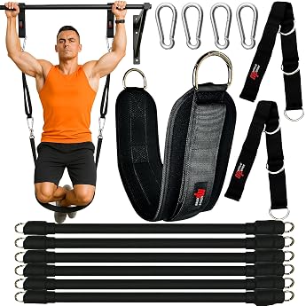 Pull-up aid band extra adjustable pull-up bands set adjustable from 2 to 6 bands pull-up band for strength training adjustable auxiliary band with wide leg straps